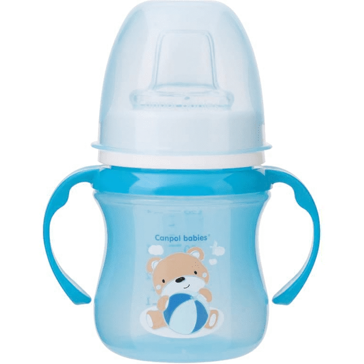 Canpol babies 120 ml Trinkbecher Trinkflasche EasyStart - Sweet Fun blau