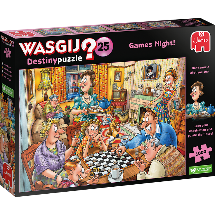 Jumbo Spiele 1110100015 Wasgij Destiny 25 Games Night! 1000 Teile