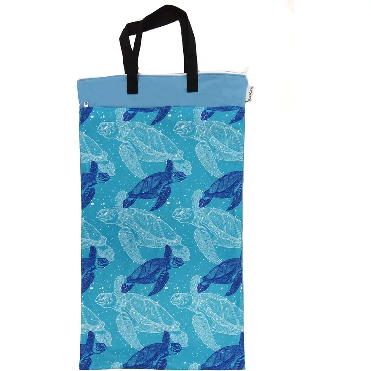 Avo&Cado Nasstasche Duo (XL) mit Trockenfach (Schildkröten/hellblau)
