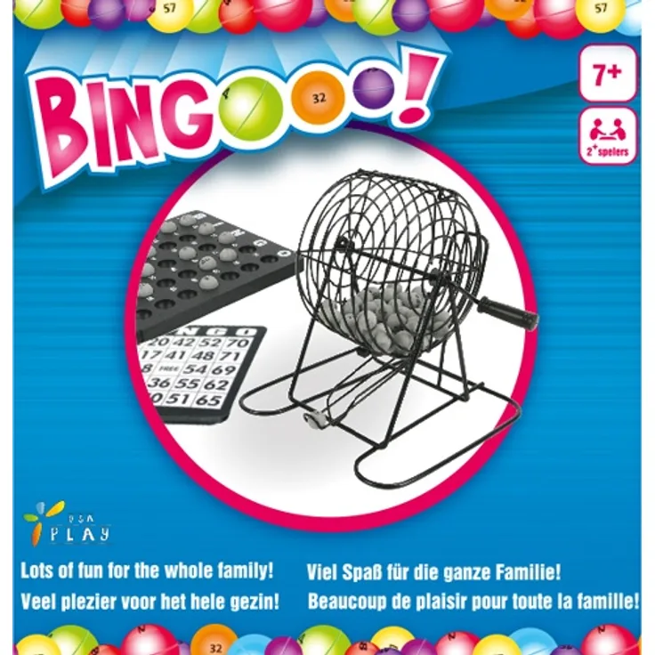 Bingo Spiel Set Metall Bingotrommel Bingo-Mühle mit Spielkarten