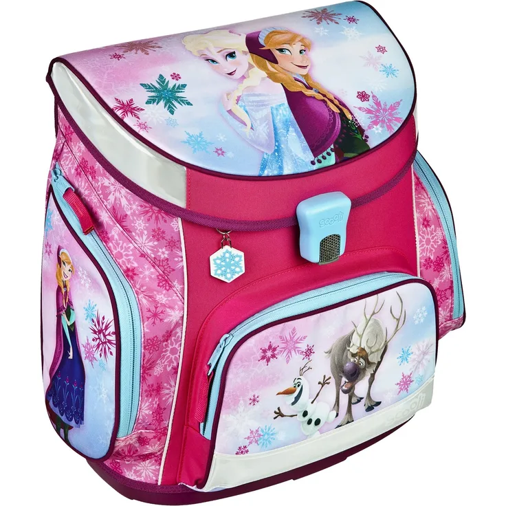 Scooli Disney's FROZEN DIE EISKÖNIGIN Schulranzen für 1. Klasse Campus Fit Modell für Mädchen inkl. Federmappe, Schlamper, Turn- und Geldbeutel (5-teiliges Grundset)