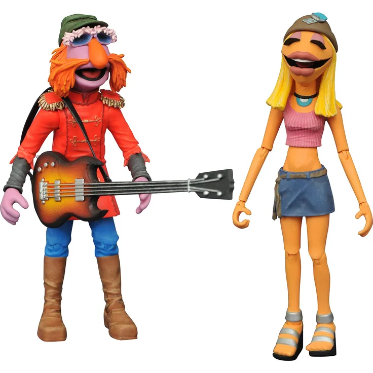 DIAMOND SELECT TOYS The Muppets: Floyd Pepper & Janice Actionfigur, 2er-Pack, Mehrfarbig