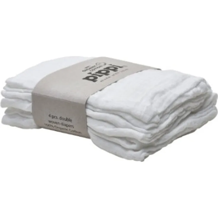 Pippi Muslin Tücher 4er Pack white