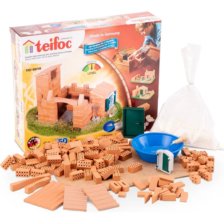Teifoc TEI 8010 Steinbaukästen-Konstruktionsspielzeug-Variation-3 Pläne, Multi Color, Extra Large
