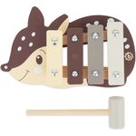 Bieco Kinder Xylophon in REH-Design | Musikinstrumente für Kinder ab 1 Jahr | Süßes Musikspielzeug Baby | Glockenspiel für Kinder mit Schlägel | Xylophon Kinder 1 Jahr | Baby Musikinstrumente