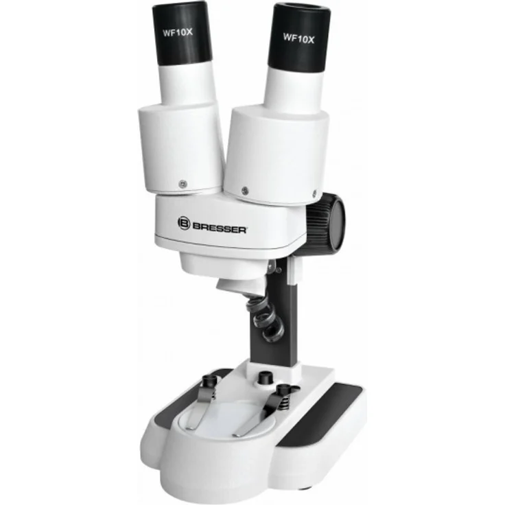 Bresser Optics Junior 20x Optisches Mikroskop Weiß 20x Akku 100 mm 135 mm – Bild 1