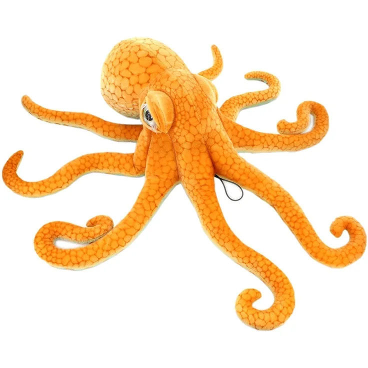 YunNasi Kuscheltier Krake Kreative Plüschtier Oktopus Kissen Naturgetreu Gestaltet, Prima als Spielzeug Geschenke für Kinder (80cm)