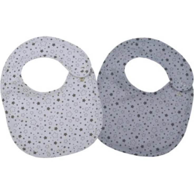 WÖRNER SÜDFROTTIER Druckknopflatz Sterne grau 2er Set 22 x 29 cm
