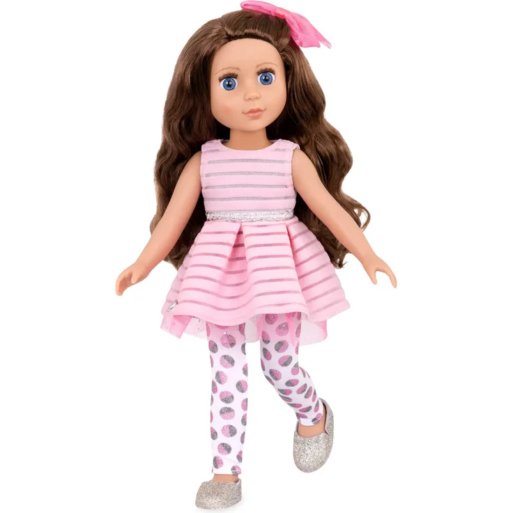 Glitter Girls Puppe Bluebell – Bewegliche 36cm Puppe mit Kleidung, Zubehör und langen Haaren zum frisieren - Spielzeug ab 3 Jahren (6 Teile)