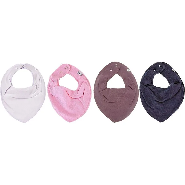 Pippi * 4er Set Baby Dreieckstuch Halstuch Lätzchen 4 Stück * verschiedene Farbkombinationen (orchid tint,rosé,light purple,navy)