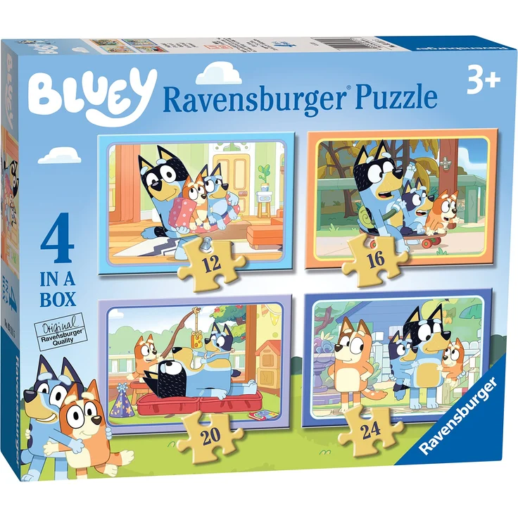 Ravensburger Bluey – 10,2 cm Box (12, 16, 20, 24 Teile) Puzzles für Kinder ab 3 Jahren – Bild 1