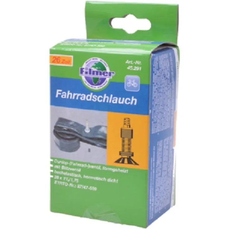 Filmer 45. 291 Fahrradschlauch 26 x 1 3/8 - 1,75 Dunlop - Schlauch für 26" Fahrrad