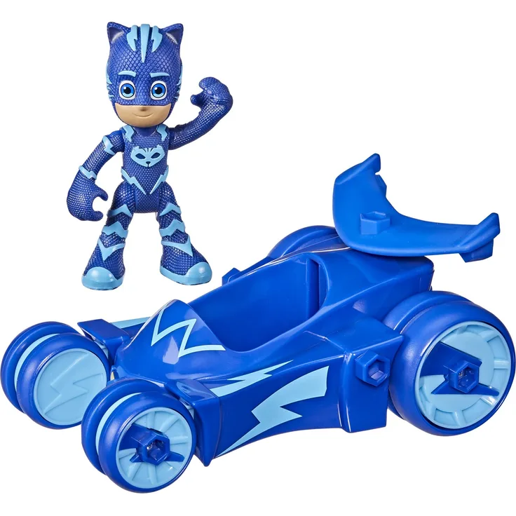 PJ Masks Katzenflitzer Vorschulspielzeug, Heldenfahrzeug mit Catboy Action-Figur für Kinder ab 3 Jahren