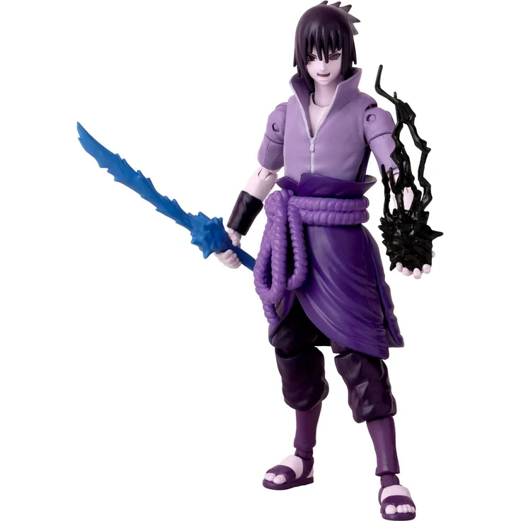 Bandai – Anime Heroes – Naruto Shippuden – Anime Heroes-Figur Sasuke 17 cm – Uchiwa Sasuke Rinnegan / Mangekyo Sharingan – 36962, Mehrfarbig – Bild 1