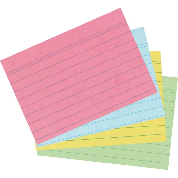 Herlitz Karteikarte A6 liniert gr/gl/ro/bl 200er Packu (10836211) - Preisvergleich – Bild 1