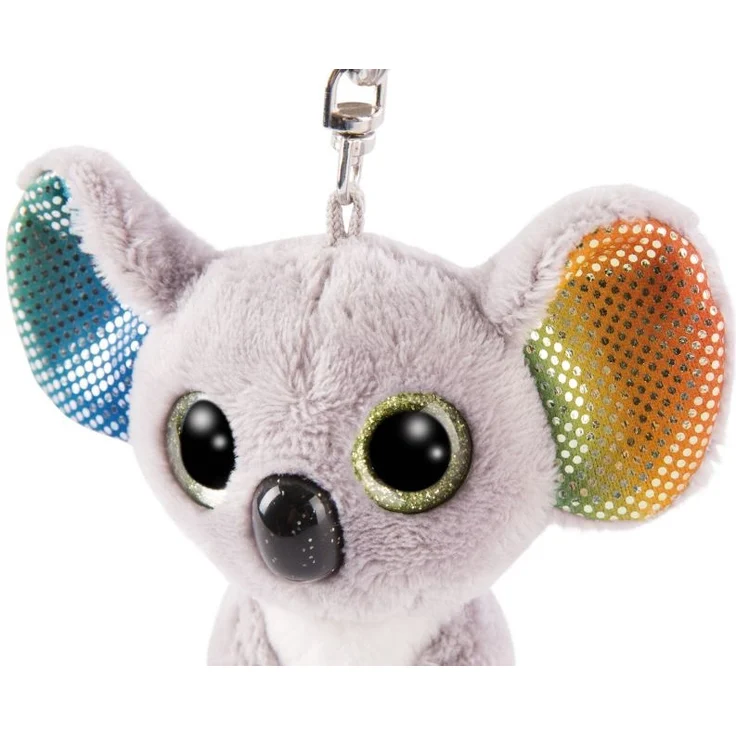 Nici 46310 Glubschis Koala Miss Crayon 9cm Schlüsselanhänger, Plüschtieranhänger mit Schlüsselring, Stofftierschlüsselhalter, Graun/Bunt – Bild 3