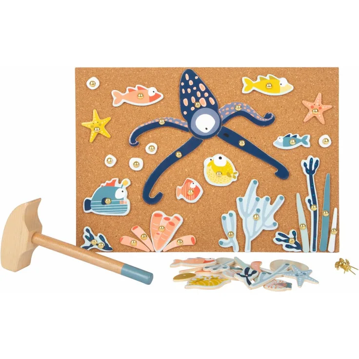 small foot 12263 - Hämmerchenspiel Sealife, 98 Teile, Kreativ-Set