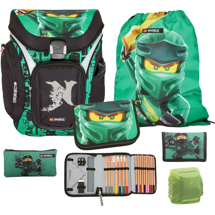 Lego Explorer Schulranzen Set 6tlg. NINJAGO GOLDEN POWER Ranzen 1. Klasse mit Federmappe