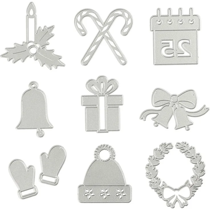 Creativ Company Stanz- und Prägeformen, Weihnachtsmotive, D: 2-6,5 cm, 1 Stck.