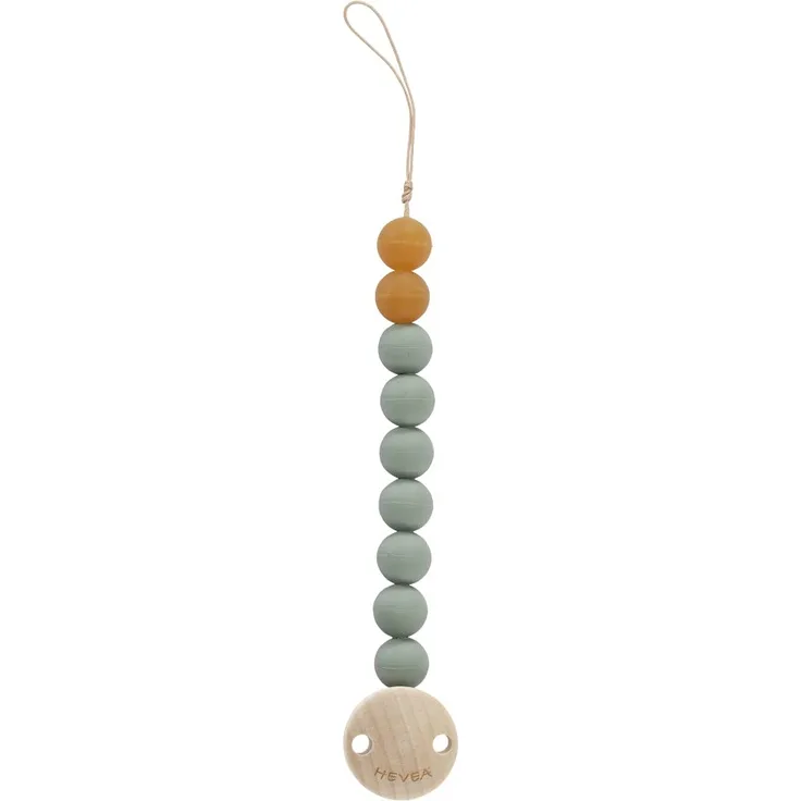 HEVEA Schnullerhalter I BPA-frei und plastikfrei I Umweltfreundlich (Seafoam blue)