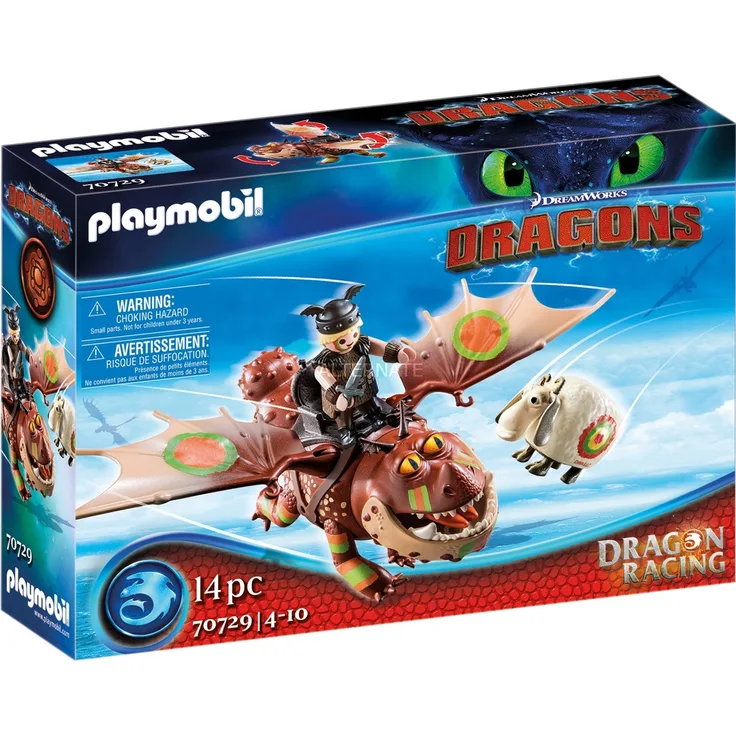 PLAYMOBIL Dragons 70729 'Dragon Racing: Fischbein und Fleischklops' 14 Teile, ab 4 Jahren