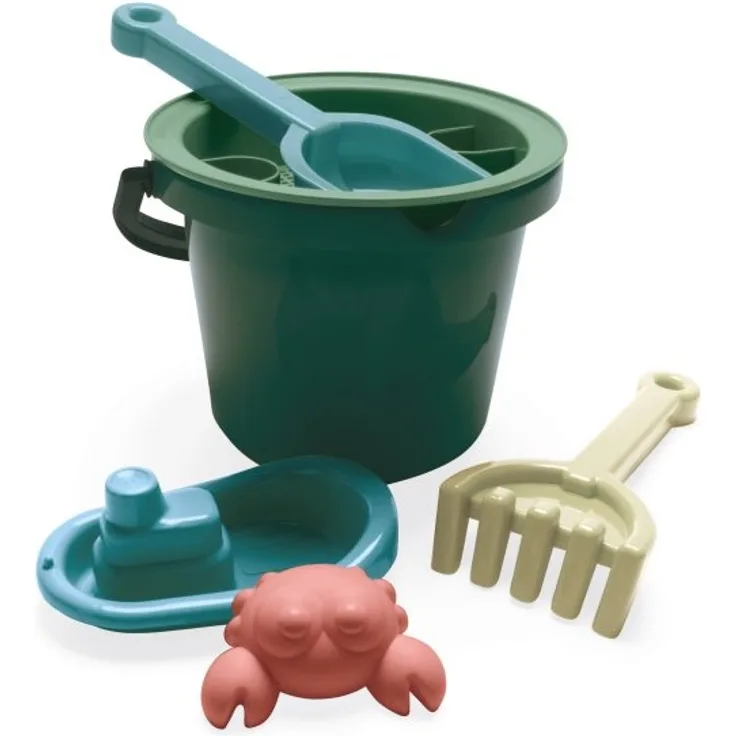 Blue Marine Toys - Eimerset 6 Teile aus recyceltem Kunststoff der Oceane - dantoy 4925