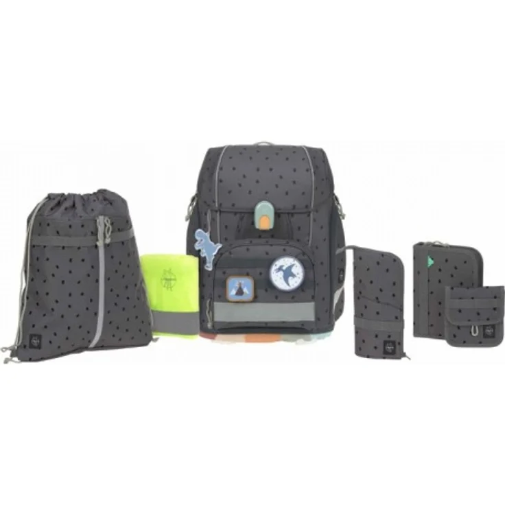 LÄSSIG Schulranzen Set Unique Boxy 7-teilig "Speckles Anthracite" – Bild 1