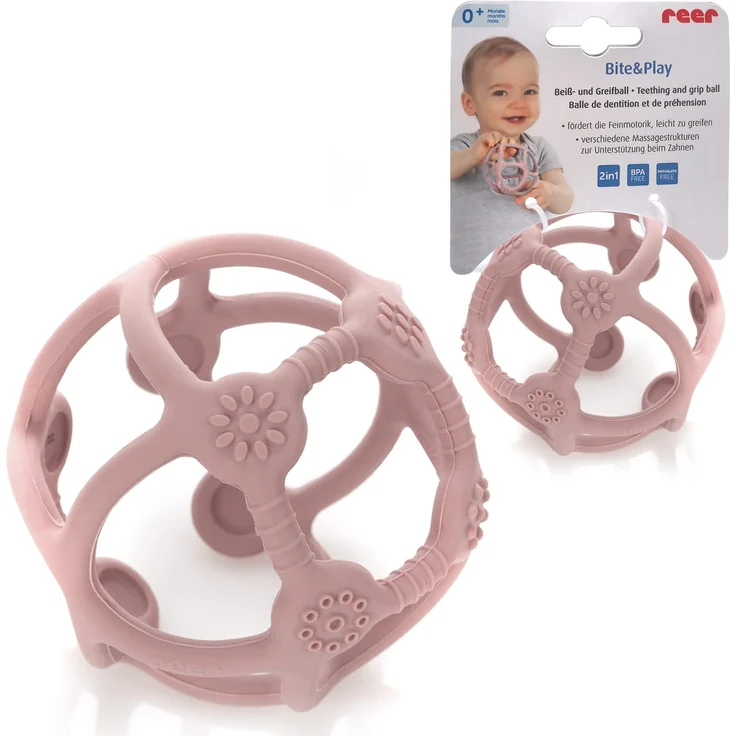 Bite&Play Beiß- und Greifball fürs Baby, Beißring und Spielzeug fürs Kleinkind, tolles Geschenk