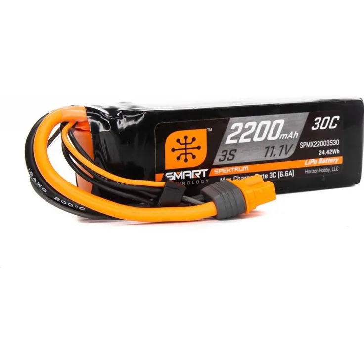 Spektrum SPMX22003S30 2200mah 3S 11. 1V Smart LiPo 30C IC3