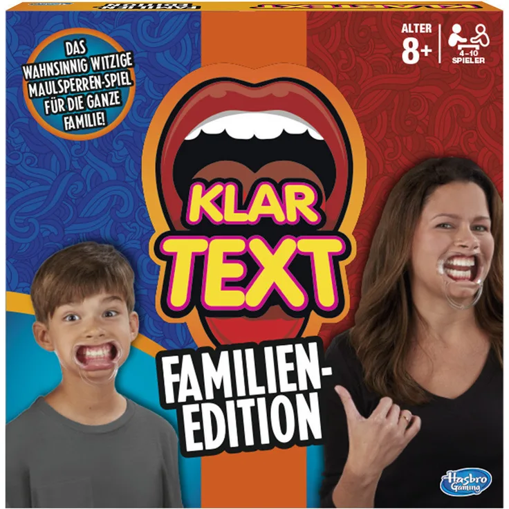 Hasbro 'Klartext Familien-Edition' Partyspiel, für 4 bis 10 Spieler, ab 8 Jahren