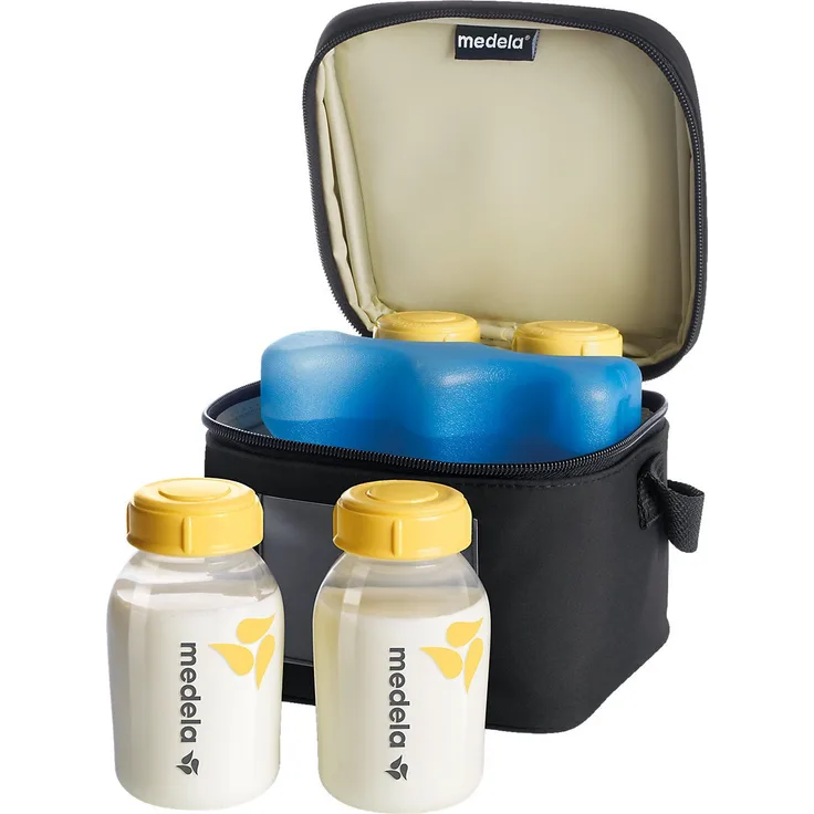 Medela - Kühltasche inkl. 4 Flaschen 150 ml
