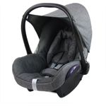 BAMBINIWELT Bezug Ersatzbezug kompatibel mit Maxi-Cosi CabrioFix für Babyschale 6-tlg Komplett-Set (meliert grau-dunkelgrau)