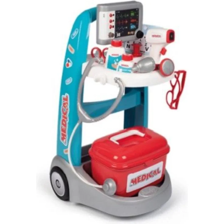 Smoby Spielzeug Spielwelt Arzt Elektronischer Doktortrolley Arztbesuch Doktor 7600340207 – Bild 2