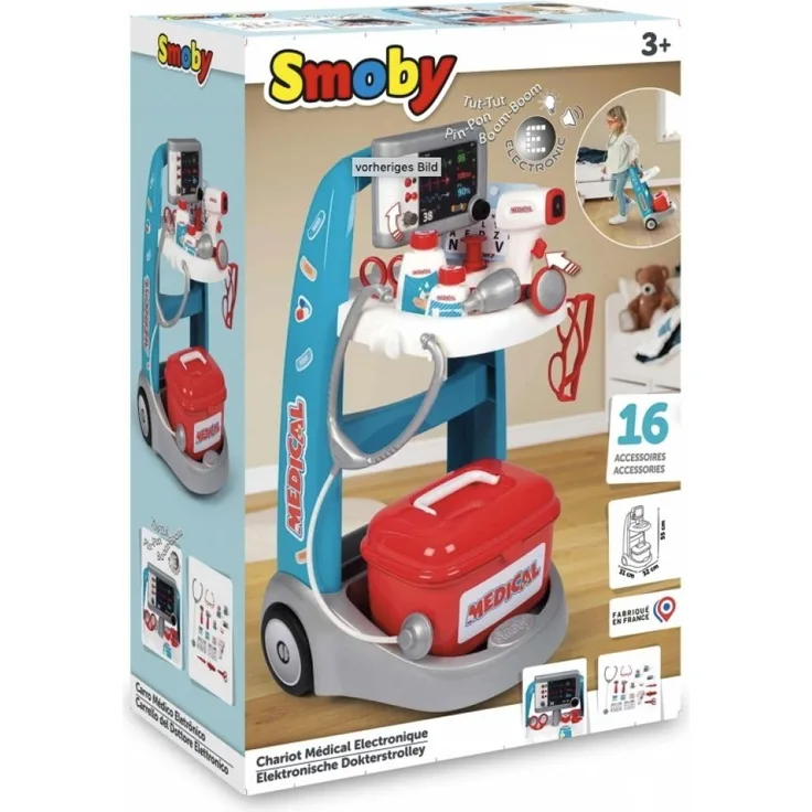 Smoby Spielzeug Spielwelt Arzt Elektronischer Doktortrolley Arztbesuch Doktor 7600340207
