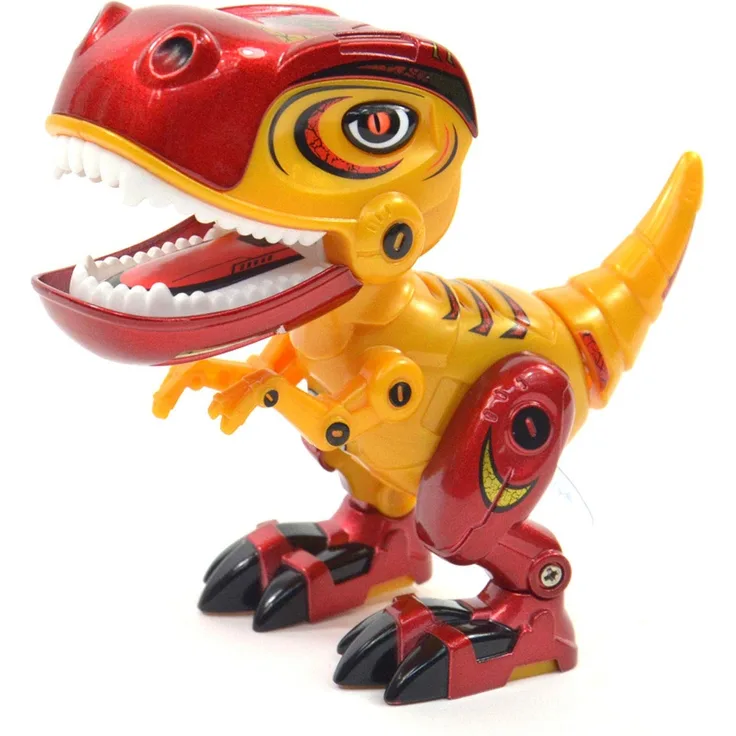 Kögler 90703 - Roboter Dino, Actionfigur mit Dinosaurier Geräuschen und leuchtenden Augen, ca. 12,5 x 6,5 x 11 cm groß, sortiert in 3 Farben, ideal als Geschenk für Jungen ab 3 Jahre