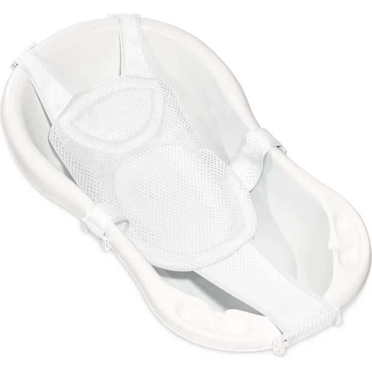 Lorelli Babywannennetz Turtle, Kunststoff Clips, Badewanneneinsatz, ab Geburt weiß