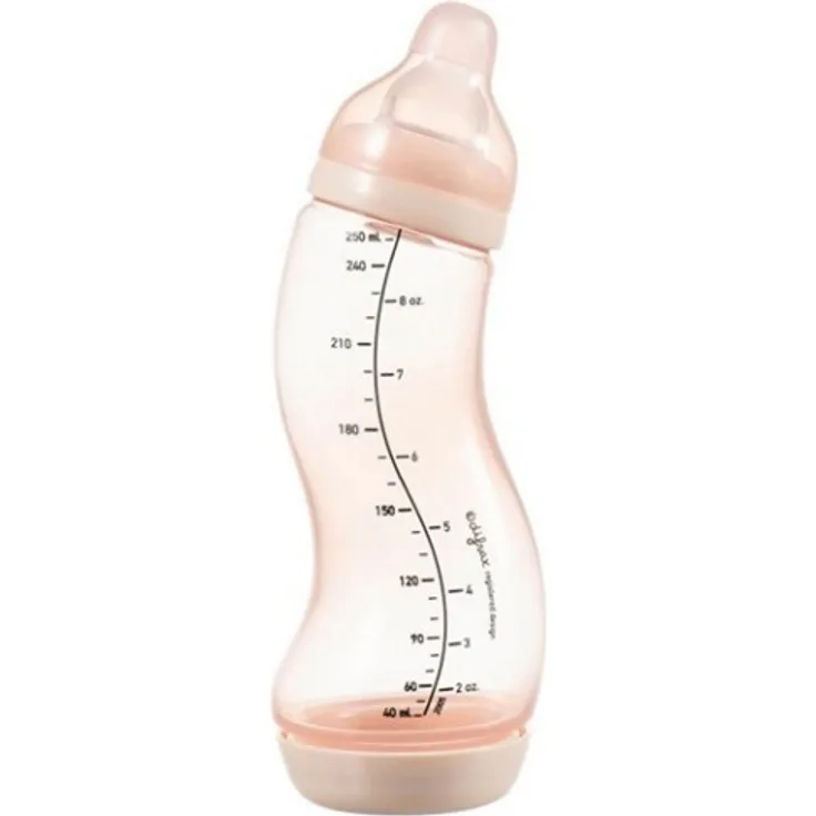 trinkflasche S-fles Natural 250 ml transparent/rosa
