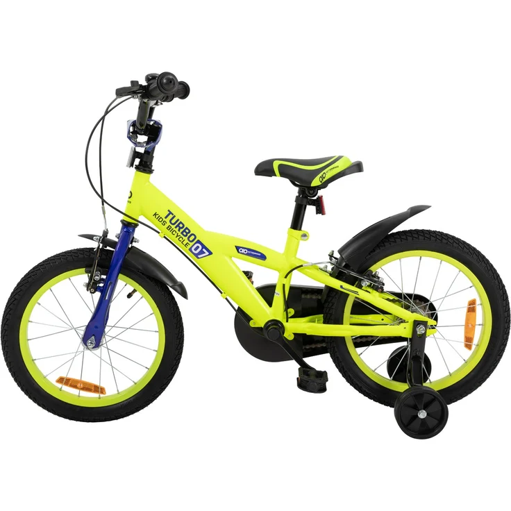 Kinderfahrrad Turbo 16 Zoll Kinder Fahrrad mit Stützrädern gelb blau ab 4 Jahre - Preisvergleich – Bild 4