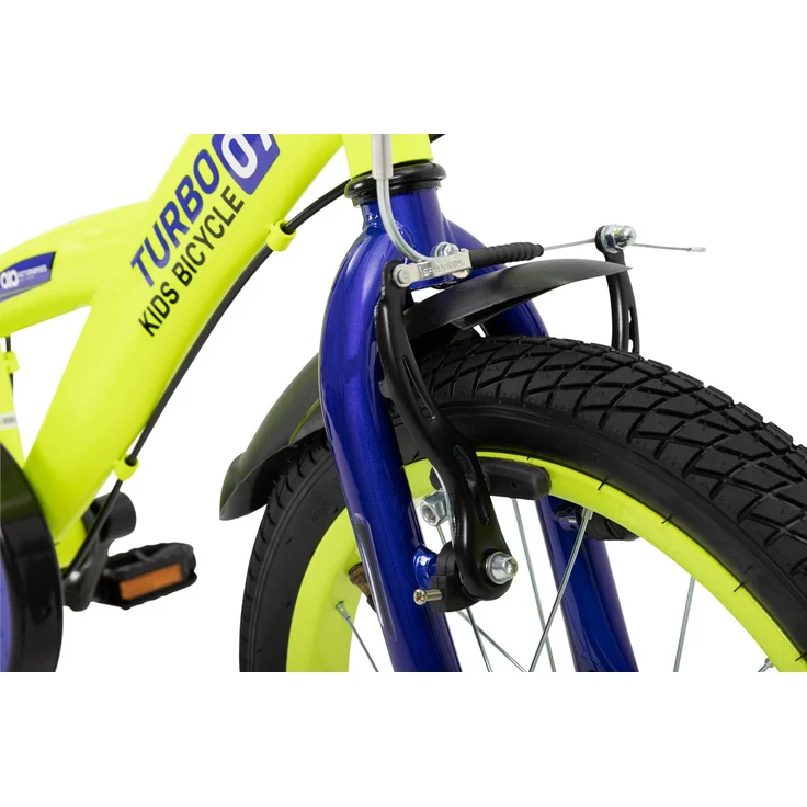 Kinderfahrrad Turbo 16 Zoll Kinder Fahrrad mit Stützrädern gelb blau ab 4 Jahre - Preisvergleich – Bild 9