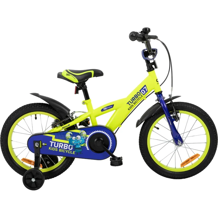 Kinderfahrrad Turbo 16 Zoll Kinder Fahrrad mit Stützrädern gelb blau ab 4 Jahre - Preisvergleich – Bild 3