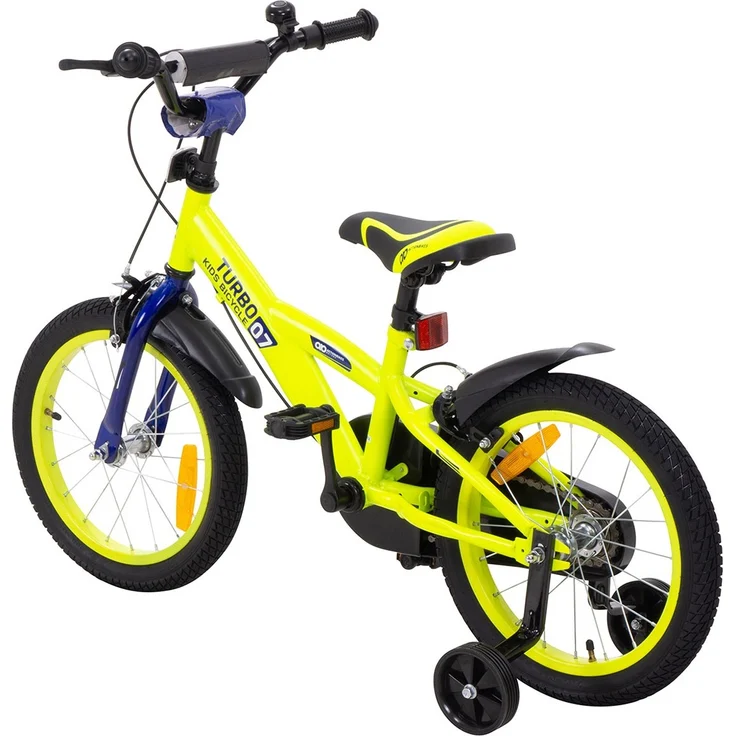Kinderfahrrad Turbo 16 Zoll Kinder Fahrrad mit Stützrädern gelb blau ab 4 Jahre - Preisvergleich – Bild 19