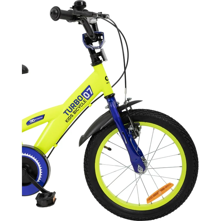 Kinderfahrrad Turbo 16 Zoll Kinder Fahrrad mit Stützrädern gelb blau ab 4 Jahre - Preisvergleich – Bild 7