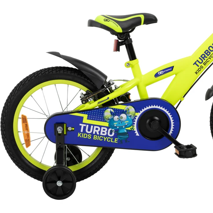Kinderfahrrad Turbo 16 Zoll Kinder Fahrrad mit Stützrädern gelb blau ab 4 Jahre - Preisvergleich – Bild 8