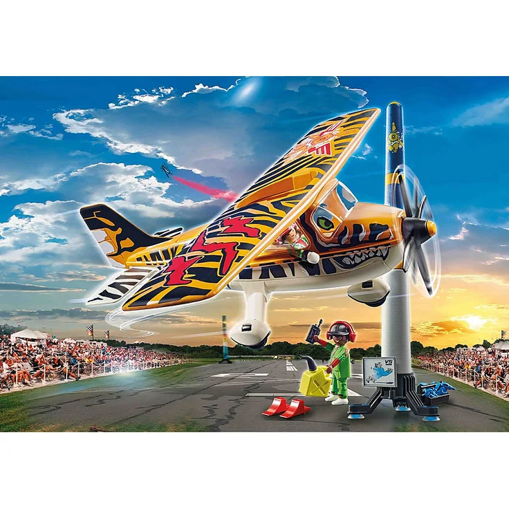 Playmobil Stuntshow 70902 'Air Stuntshow Propeller-Flugzeug Tiger', 43 Teile, ab 5 Jahren – Bild 4