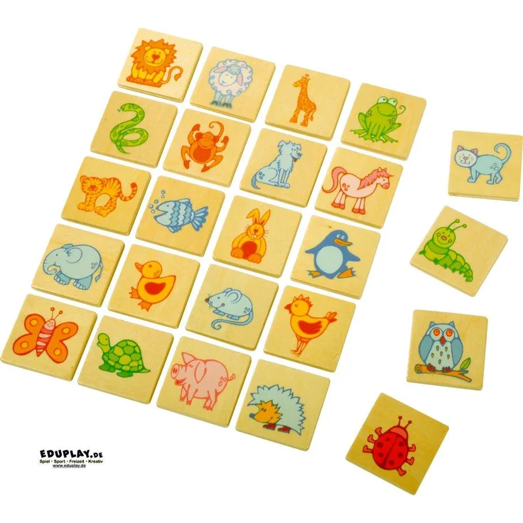 Eduplay Erkennungsschilder Tiere Holz