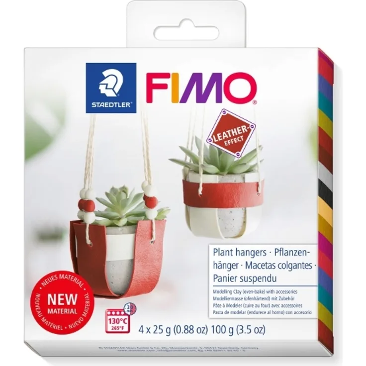 Staedtler FIMO leather-effect 8015 Modellierton Mehrfarbig Erwachsene 4 Stück(e) Ivory Rust 2 Farben