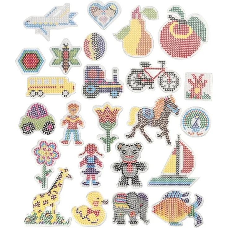 Creativ Company - Bügelperlen Stiftplatten Set, 24 Stück,