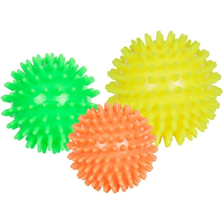 Igel-Ball soft, 3er Set, Massageball, Noppenball, Faszienball