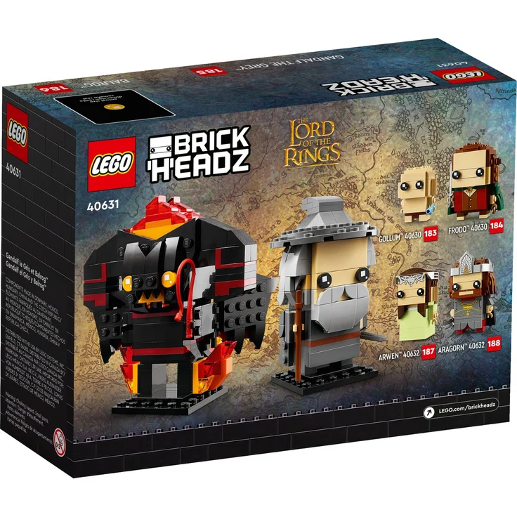 Lego BrickHeadz 40631 'Gandalf der Graue und Balrog', 348 Teile, ab 10 Jahren – Bild 4