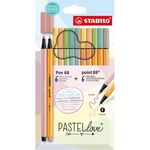 Stifte-Set – STABILO Pastellove Set – 12er Pack – Fineliner & Premium-Filzstifte